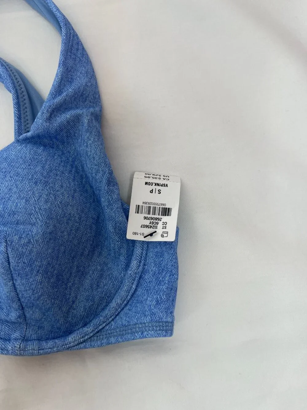 Pink Victoria's Secret Blue High Waist 2 Piece Bikini - Picture 4 of 8